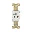 Arrow Hart Single Receptacle, #14-10 Awg 20A, Healthcare 125V Face, Pvc Base, 5-20R, 8310W
