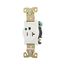 Arrow Hart Single Receptacle, #14-10 Awg 20A, Healthcare 125V Face, Pvc Base, 5-20R, 8310W