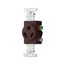 Arrow Hart Industrial Single Receptacle, #14-10 Awg 20A, 277V, Side Wire, Brown, 7-20R, 834B-BOX