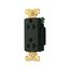 Arrow Hart Duplex Receptacle, #14-10 Awg 20A, Healthcare 125V, Black, 5-20R, Duplex, 8362BK