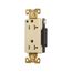 Arrow Hart Duplex Receptacle, #14-10 Awg 20A, 125V, 5-20R, Duplex, Illuminated, Auto-Grounding, 8362LTW