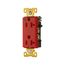 Arrow Hart Duplex Receptacle, #14-10 Awg 20A, 125V, Red, 5-20R, Duplex, Auto-Grounding, 8362RD