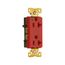 Arrow Hart Duplex Receptacle, #14-10 Awg 20A, 125V, Red, 5-20R, Duplex, Auto-Grounding, 8362RD