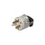 Arrow Hart Safety Grip Straight Blade Plug, #18-12 Awg 20A 125V, Clear, 5-20P, 2-Pole, 8366