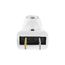 Straight Blade Angled Plug, #18-16 Awg 15A 125V, White Rubber, 1-15P, 2-Pole, 2-Wire, 84-6W-BOX