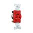 Arrow Hart Single Receptacle, #14-10 Awg 20A, Healthcare, 250V, Red, High-Impact Nylon, 6-20R, 8410RD