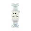 Arrow Hart Single Receptacle, #14-10 Awg 20A, Healthcare, 250V, High-Impact Nylon, 6-20R, 8410W