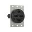 Receptacle, #14 To 10 Awg 30A, 250V, Black, Nema 15-30R, 3-Pole, 4-Wire, Screw, 3-Phase, Power, 8430N