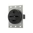 Receptacle, #14 To 10 Awg 30A, 250V, Black, Nema 15-30R, 3-Pole, 4-Wire, Screw, 3-Phase, Power, 8430N
