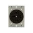 Receptacle, #14 To 10Awg 50A, 250V, Black, Nema 15-50R, 3-Pole, 4-Wire, Screw, 3-Phase, Power, 8450N