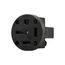 Receptacle, #14 To 10Awg 50A, Panel, 250V, Black, Nema 15-50R, 3-Pole, 4-Wire, 3-Phase, Power, 8450P