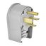Arrow HartAngled Plug, #12-4Awg 50A, Range & Dryer, 250V, Gray, 15-50P, 3-Pole, 4-Wire, 8452AN