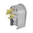 Arrow HartAngled Plug, #12-4Awg 50A, Range & Dryer, 250V, Gray, 15-50P, 3-Pole, 4-Wire, 8452AN