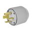 Arrow HartAuto Grip Plug, #12-4Awg 50A, Range & Dryer, 250V, Gray, 15-50P, 3-Pole, 4-Wire, 8452N