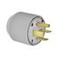 Arrow HartAuto Grip Plug, #12-4Awg 50A, Range & Dryer, 250V, Gray, 15-50P, 3-Pole, 4-Wire, 8452N