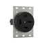 Receptacle, #14 To 10 Awg 60A, 250V, Black, Nema 15-60R, 3-Pole, 4-Wire, Screw, 3-Phase, Power, 8460N