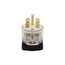 Arrow Hart Safety Grip Straight Blade Plug, #18-12 Awg 15A, 250V, Clear, 6-15P, 2-Pole, 8666