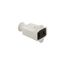 Straight Blade Connector, #12-4 Awg 15A, 125V, White Rubber, 1-15R, 2-Pole, 2-Wire, Nd, Rubber, 86W-BOX