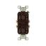 Commercial Grade Duplex Receptacle, #14-10 Awg 20A, 125V, SideWire, Brown, 5-20R, Duplex, Screw, 877B-BOX