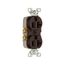 Commercial Grade Duplex Receptacle, #14-10 Awg 20A, 125V, SideWire, Brown, 5-20R, Duplex, Screw, 877B-BOX