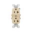 Commercial Grade Duplex Receptacle, #14-10 Awg 20A, 125V, SideWire, Ivory, 5-20R, Duplex, Screw, 877V-BOX