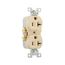 Commercial Grade Duplex Receptacle, #14-10 Awg 20A, 125V, SideWire, Ivory, 5-20R, Duplex, Screw, 877V-BOX