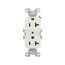 Commercial Grade Duplex Receptacle, #14-10 Awg 20A, 125V, SideWire, White, 5-20R, Duplex, Screw, 877W-BOX