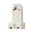 Lampholder, Flush Or Surface Mounting, Medium Bi-Pin Base, White, Fluorescent Lamp, 600V, 660W, 924W-BOX