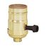 Lampholder, Lamp Stem Mounting, Metal Shell Lampholder, Turn Knob, 3-Way, 2-Circuit, 250V, 250W, 925ABD-BOX