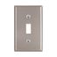 Toggle Wallplate, Stainless Steel, Toggle Cutout, Stainless Steel, Single- Gang, Standard, 93071-BOX1
