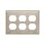 Duplex Receptacle Wallplate, Stainless Steel, Duplex Receptacle Cutout, Stainless Steel, 3-Gang, 93103-BOX