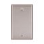 Blank Wallplate, Stainless Steel, Blank Cutout, Stainless Steel, Single- Gang, Standard, Ed Box1, 93151-BOX1