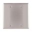 Blank Wallplate, Stainless Steel, Blank Cutout, Stainless Steel, 2- Gang, Standard, Ed Box, 93152-BOX