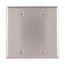 Blank Wallplate, Stainless Steel, Blank Cutout, Stainless Steel, Two- Gang, Standard, Sp-L, 93152-SP-L
