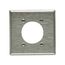 Power Outlet & Locking Wallplate, Stainless Steel, 2.15" Hole Cutout, 2-Gang, 93227-BOX