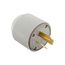 Arrow Hart Auto Grip Plug, #12-4 Awg 30A, Range & Dryer, 125/250V, Gray, 10-30P, 3-Pole, 3-Wire, 9337N