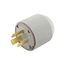 Arrow Hart Auto Grip Plug, #12-4 Awg 30A, Range & Dryer, 125/250V, Gray, 10-30P, 3-Pole, 3-Wire, 9337N