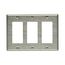 Decorator / Gfci Wallplate, Stainless Steel, Decorator Cutout, Stainless Steel, 3-Gang, 93403-BOX