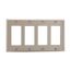 Decorator / Gfci Wallplate, Stainless Steel, Decorator Cutout, Stainless Steel, 4-Gang, 93404-BOX