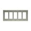 Decorator / Gfci Wallplate, Stainless Steel, Decorator Cutout, Stainless Steel, Five-Gang, 93405-BOX