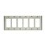 Decorator / Gfci Wallplate, Stainless Steel, Decorator Cutout, Stainless Steel, 6-Gang, 93406-BOX