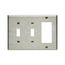 Combo Wallplate, Stainless Steel, Toggle, Toggle, Decorator Cutout, Stainless Steel, 3-Gang, 93443-BOX