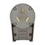 Arrow Hart Angled Plug, #12-4 Awg 30A, Range & Dryer, 125/250V, Gray, 10-30P, 3-Pole, 3-Wire, 9352AN