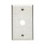 Telephone & Coaxial Wallplate, Stainless Steel, 0.625" Hole Cutout, Stainless Steel, Single-Gang, 93591-BOX