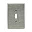 Toggle Wallplate, Stainless Steel, Toggle Cutout, Stainless Steel, Single- Gang, Oversize, 93871-BOX