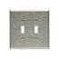 Toggle Wallplate, Stainless Steel, Toggle Cutout, Stainless Steel, 2- Gang, Oversize, Ed Box, 93872-BOX