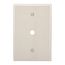 Telephone And Coaxial Wallplate, Stainless Steel, 0.37" Hole Cutout, Stainless Steel, Single, 93896-BOX