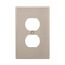 Duplex Receptacle Wallplate, Stainless Steel, Duplex Receptacle Cutout, Stainless Steel, 1-Gang, 93901-BOX