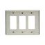 Decorator / Gfci Wallplate, Stainless Steel, Decorator Cutout, Stainless Steel, 3-Gang, 93936-BOX