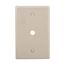 Telephone & Coaxial Wallplate, Stainless Steel, 0.37" Hole Cutout, Stainless Steel, Single-Gang, 93996-BOX